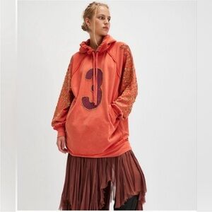 Free people sparkle daze kango hoodie size small NWOT